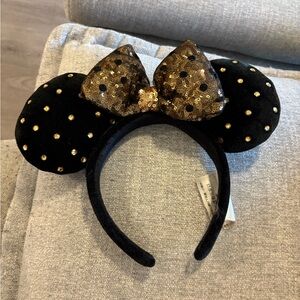 Disney Black and Gold Minnie Mouse Ears